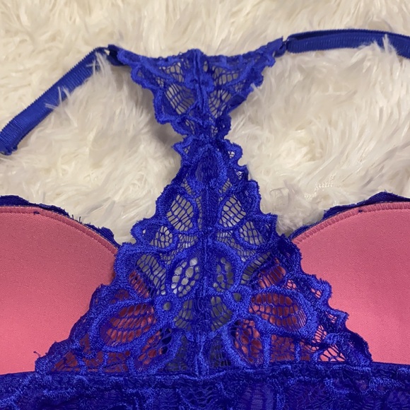 NWOT pink by Victoria secret bra. Cute and flirty push up size 32 D. - Picture 3 of 6